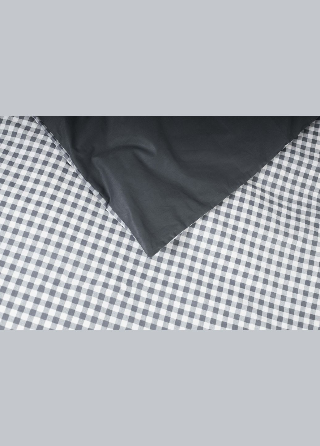 Комплект постільної білизни сімейний 143х210х2 наволочки 4х70х70 Ranforce Elite (MS-820000029) Moon&Star Gray Square (284416154)