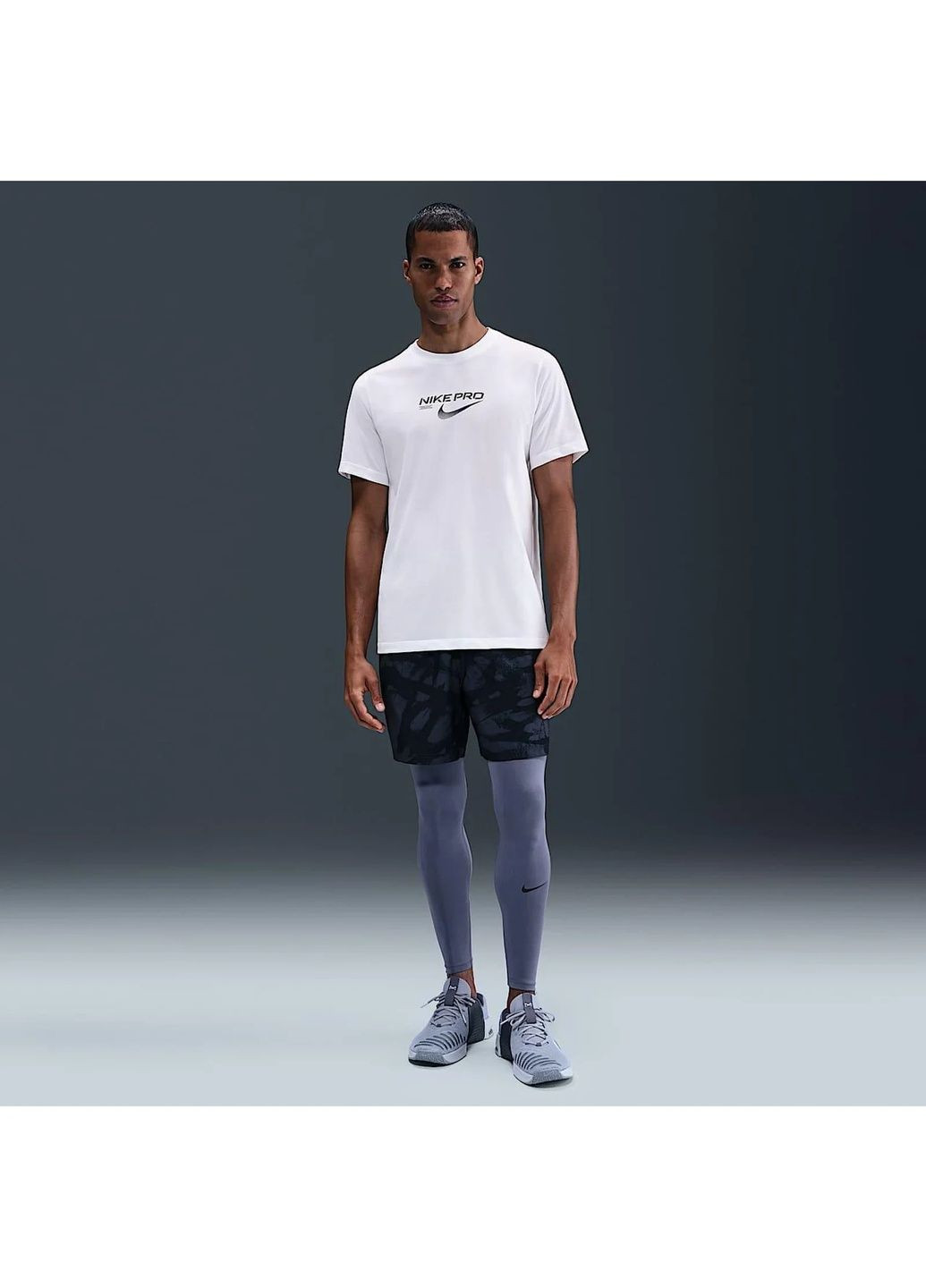 Біла футболка чоловіча pro dri-fit training tee white Nike