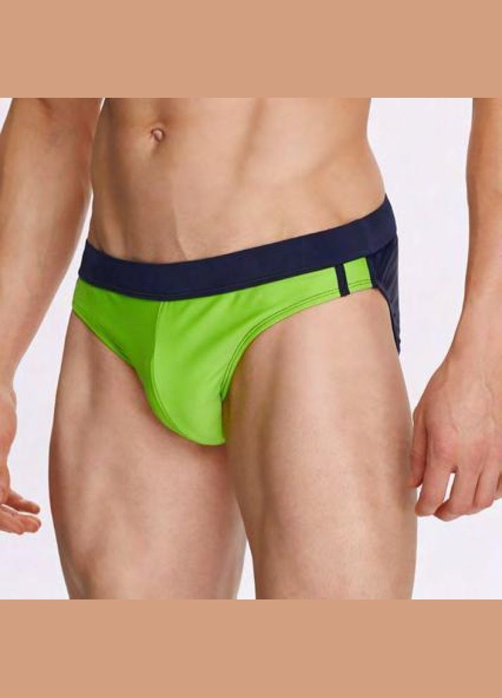 Мужские салатовые пляжные мужские плавки брифы Atlantic