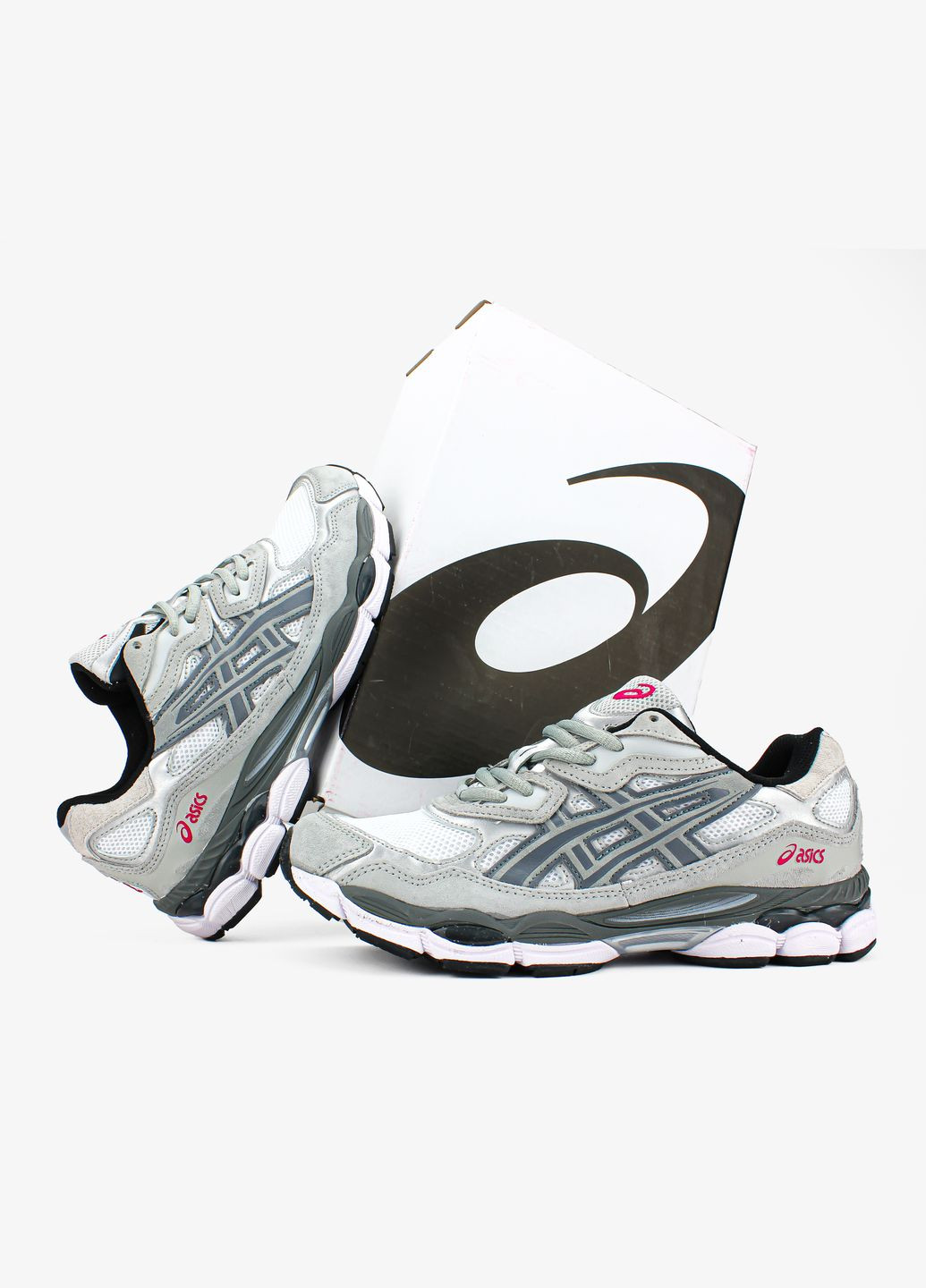 Сірі всесезон кросівки чоловічі asics gel-nyc white steel grey | асікс гель-нюк сірі No Brand