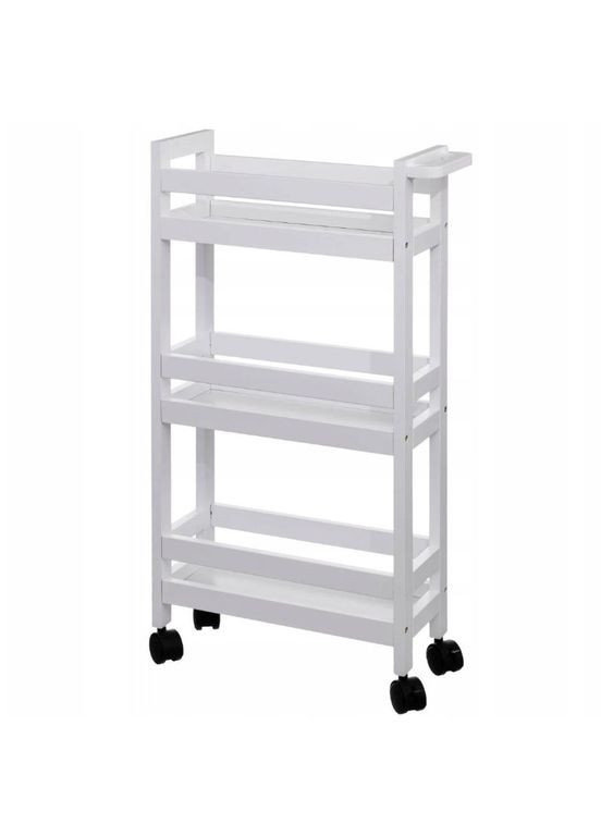 Етажерка з дерева для ванної на коліщатах Гладіра зефір (АБТ-007320) No Brand (328210470)