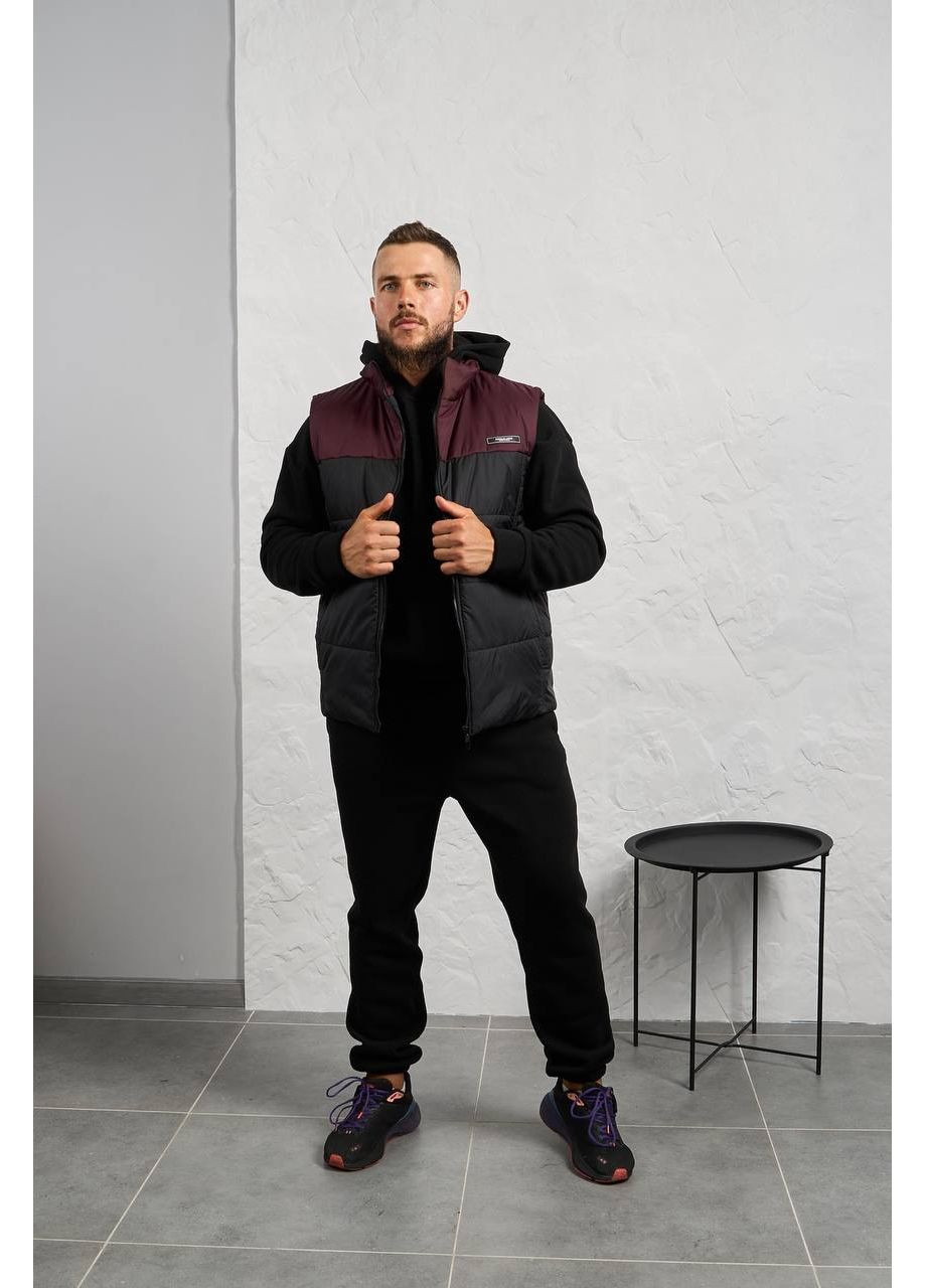 Черный зимний костюм мужской тройка Garna