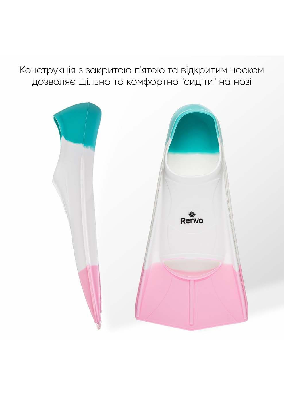 Короткі ласти для тренування в басейні Frio із закритою п'ятою Різнокольоровий Renvo (323203238)