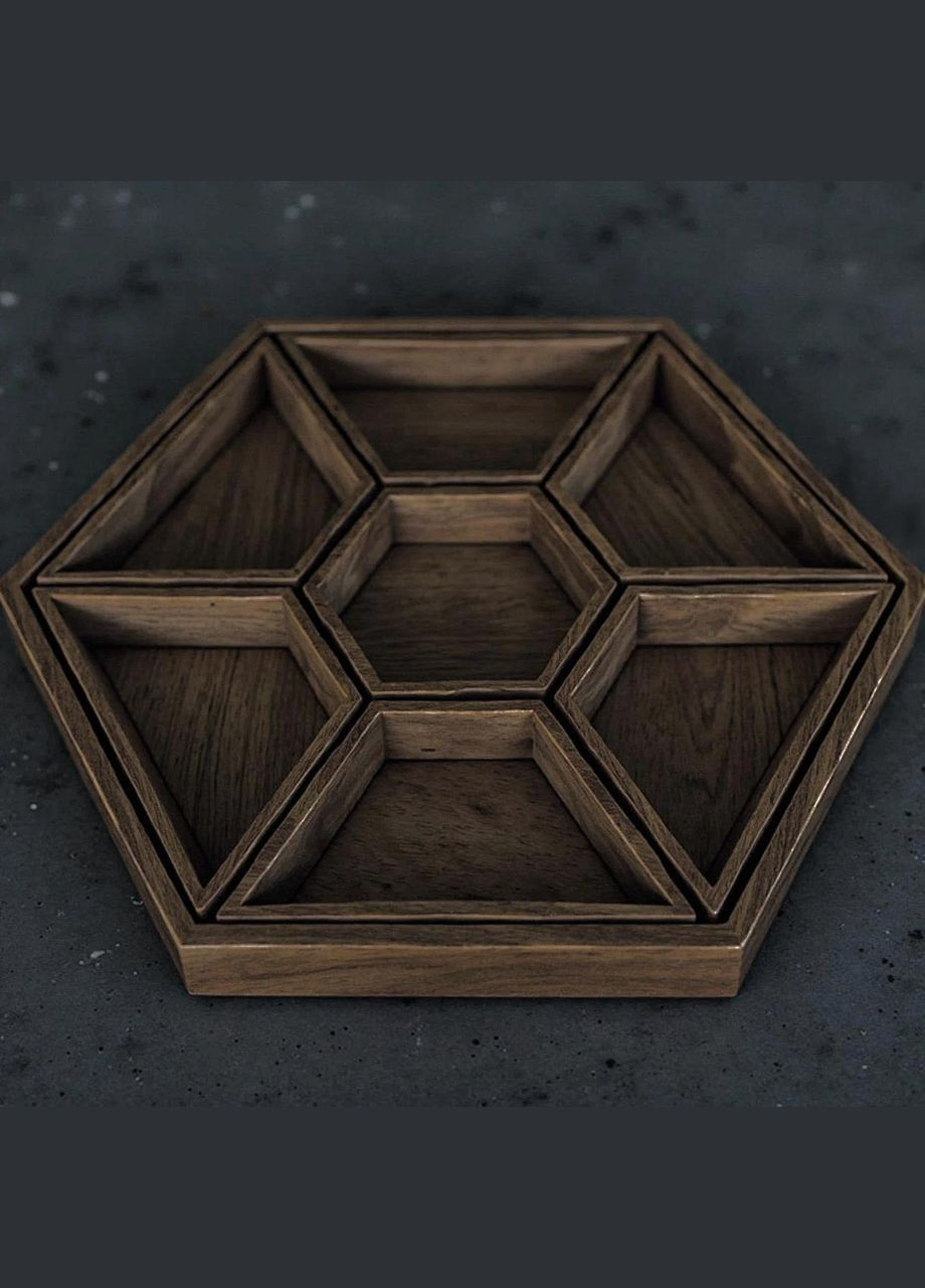 Менажниця з дерева Нітера сепія (МЕН-010208) No Brand (327850505)