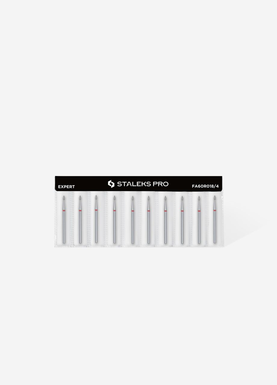 Фреза алмазная staleks pro почка острая красная диаметр 1,8 мм/рабочая часть 4 мм Stalex (306548141)