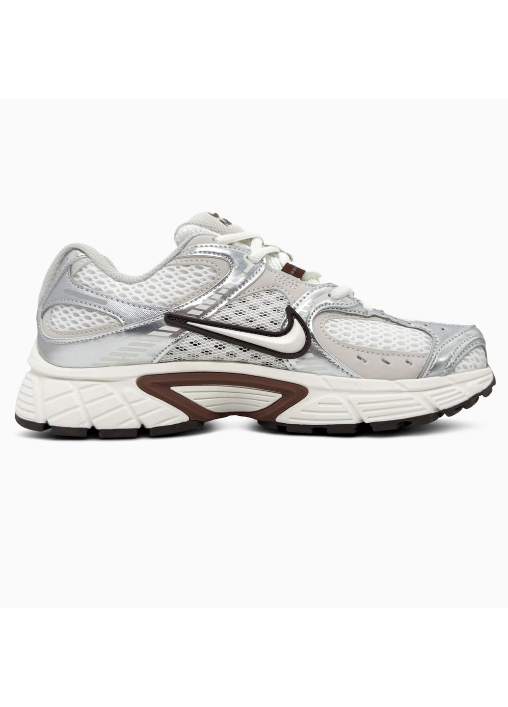 Кроссовки женские и мужские Nike V5 RNR White Silver Brown | Найк В5 РНР белые No Brand белые демисезоны (372795562)