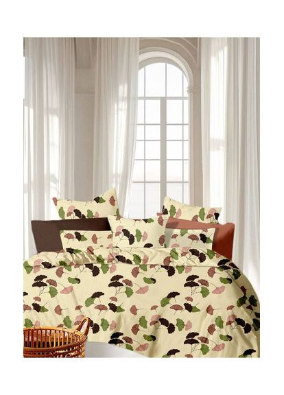 Двуспальный комплект постельного белья Beige 100% Хлопок 180х220 см (Bl2-7746) Vital-Textile (367087387)