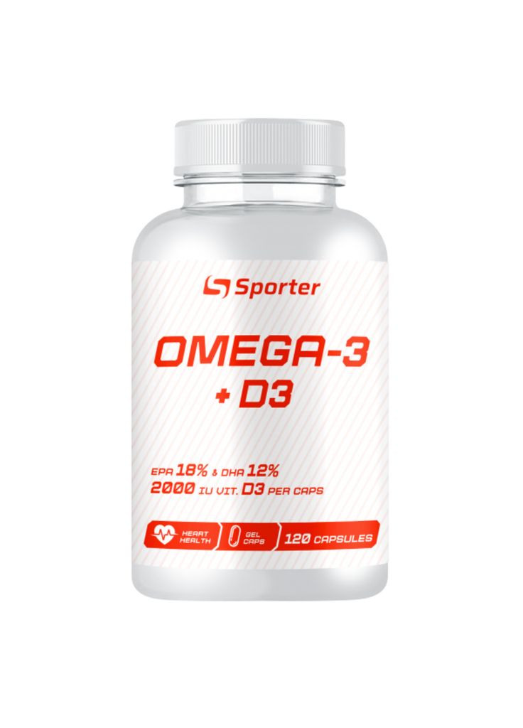 OMEGA 3 + D3 - 120 caps харчова добавка Sporter (288173987)