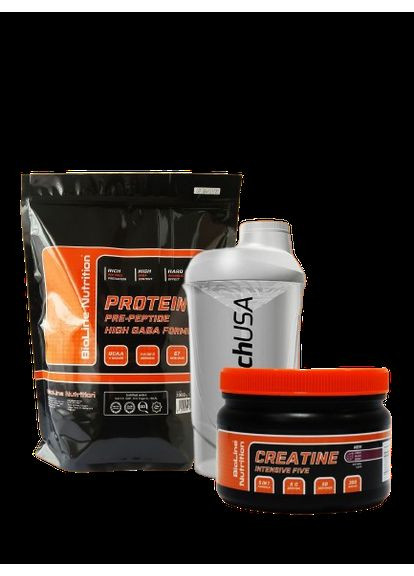 НАБОР на мышечную массу "СтартPRO+" 2 кг протеина, креатин + шейкер. Манго-апельсин BioLine Nutrition (372010697)