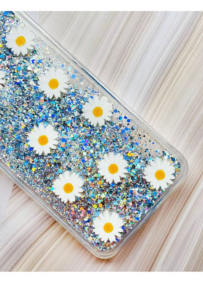 Чехол с плавающими блестками на Samsung Galaxy M34 5G:: Фон ромашки (принт 41) CASE CONTROL (360694930)