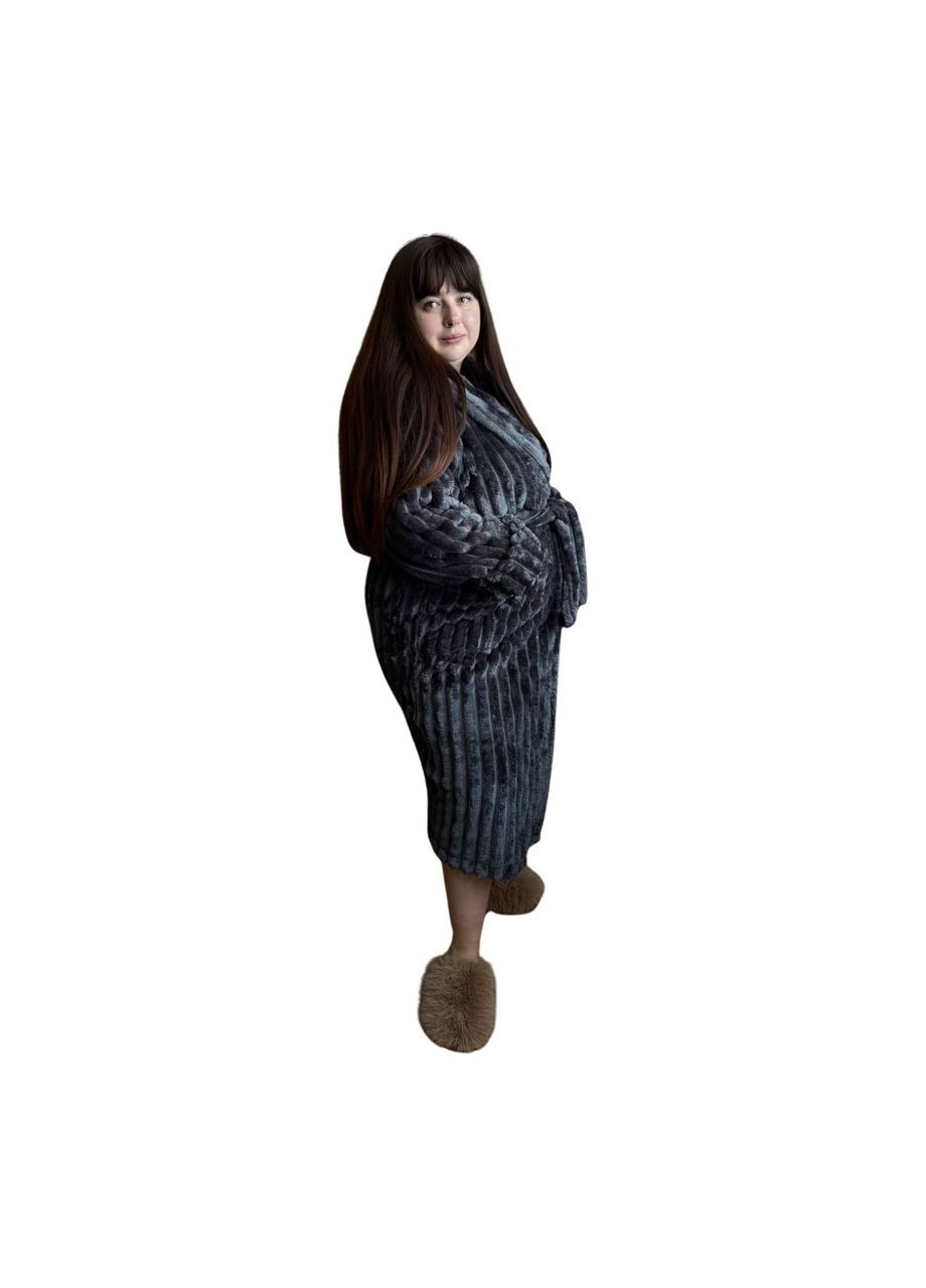 Халат унисекс Шарпей плюшевый 58-60 р серый HS1 Ananasko (355873184)