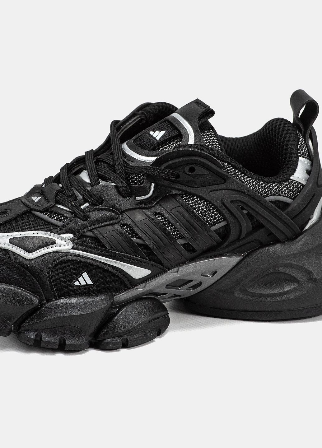 Кроссовки женские и мужские Adidas Vento XLG Deluxe Black | Адидас Венто черные No Brand чёрные демисезоны (334000613)