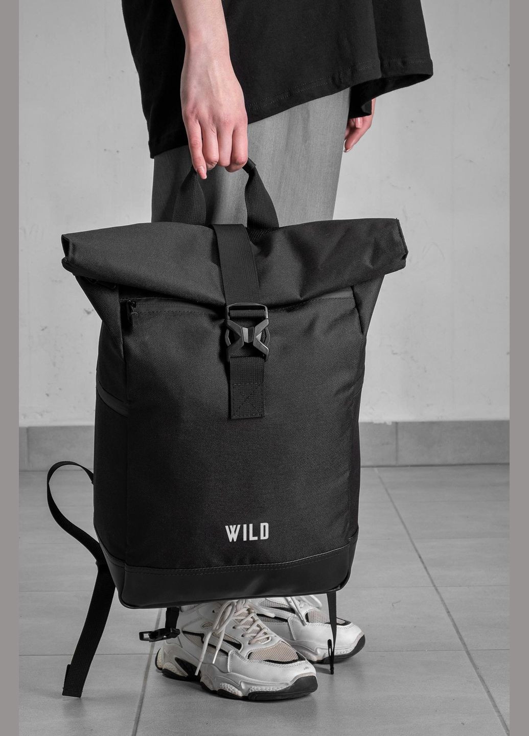 Женский Повседневный Рюкзак Роллтоп Школьный С Принтом Wild Without (346475712)