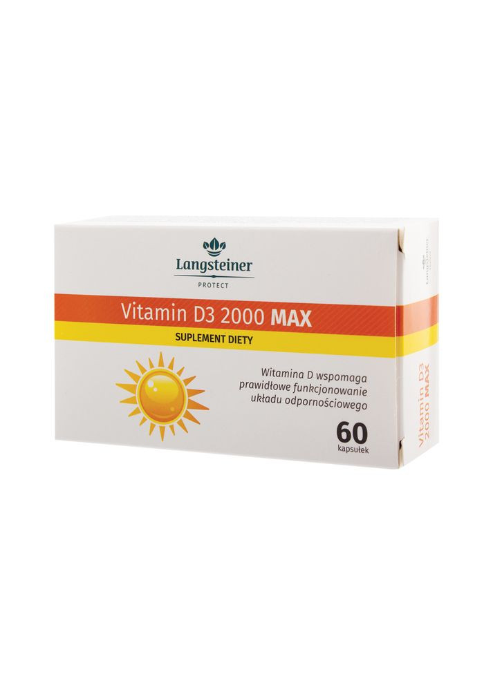 Дієтична Добавка Вітамін D3 2000 Max, 60 капсул Langsteiner (331888305)
