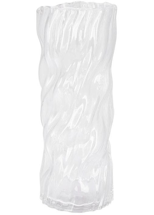Ваза для цветов из стекла Ancient Glass "Infinitty" Ø10x25см, прозрачное стекло BonaDi (372175486)