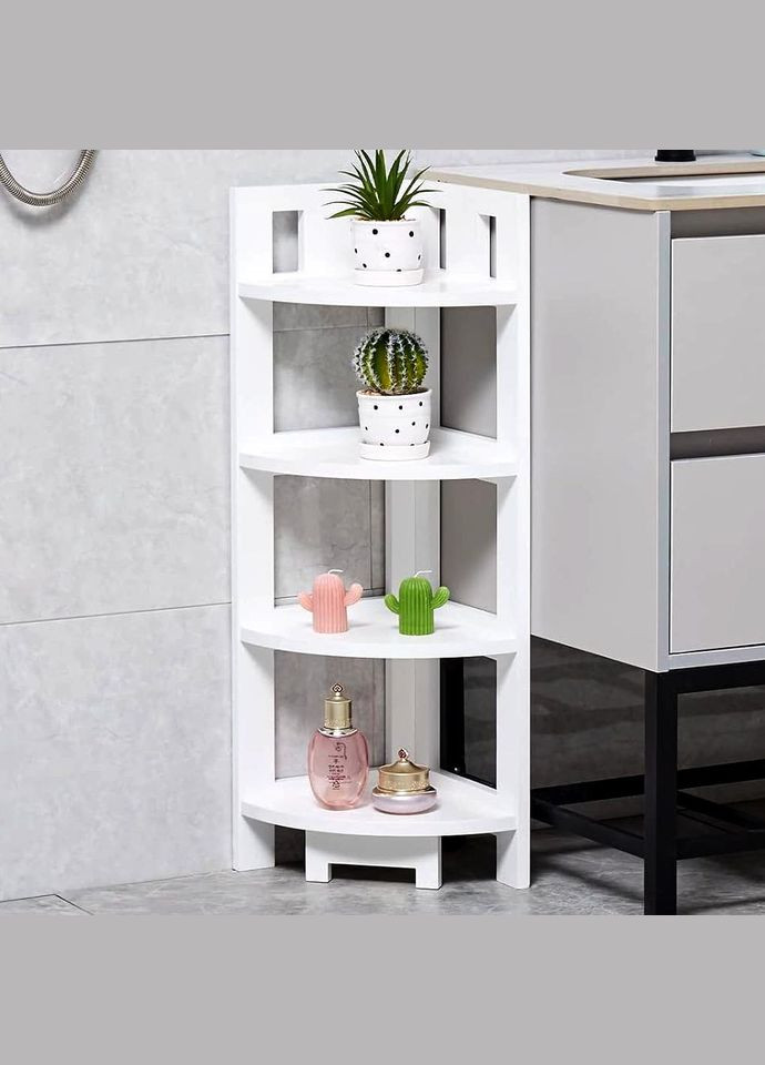 Стеллаж угловой для ванной из дерева Привальта 24 зефир (ВУГ-241220) No Brand (328091013)