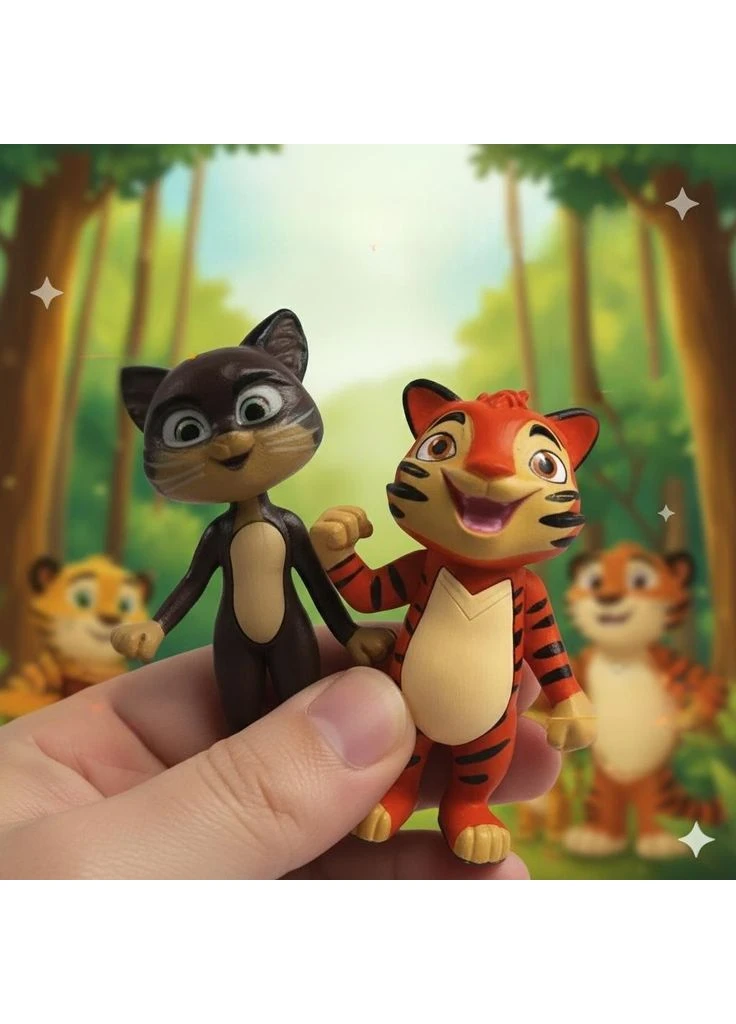 Набір фігурок Лео та Тіг Leo & Tig Лісові пригоди маленьких друзів 5 шт 8 см Shantou (393633357)