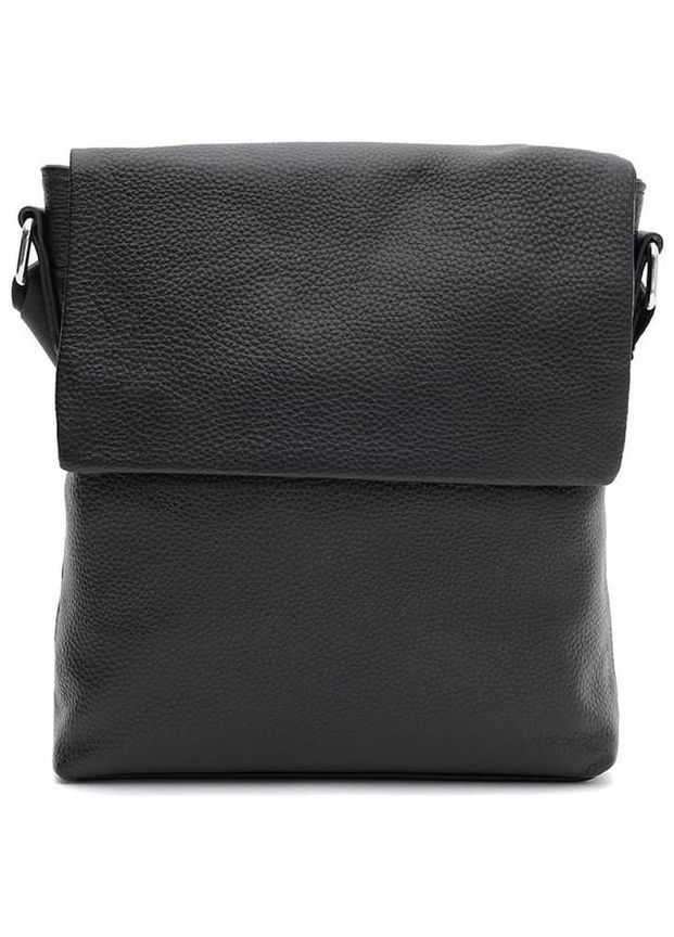 Сумка планшет через плече чоловіча з натуральної шкіри маленька Чорний 36548 Borsa Leather (353689914)