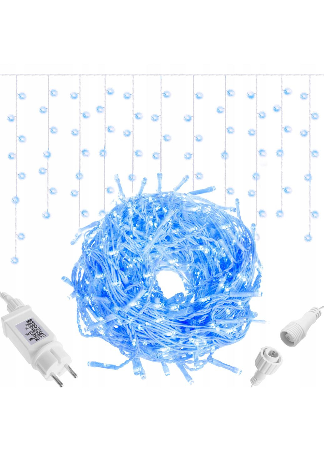 Гірлянда бахрома вулична (зовнішня) 12 м 300 LED CL302 Blue Springos (315781206)