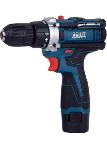 Шурупокрут-дриль акумуляторний Профі ЗПША-12/15 S2 12В 2х1.5А·рік 25Нм 350·1500об·хв Зеніт Профі (363831622)