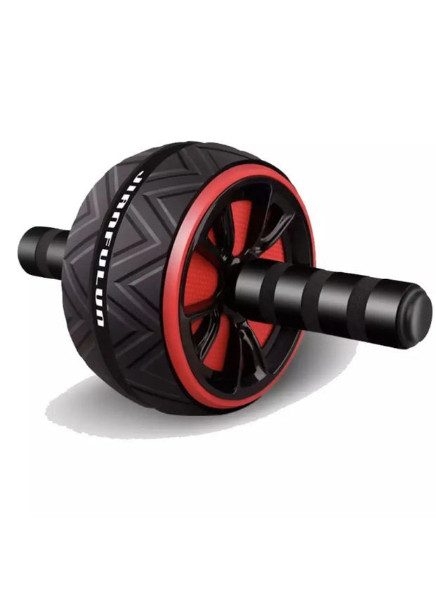 Ролик для преса (колесо гімнастичне) чорно-червоний No Brand (334012265)