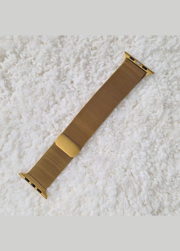 Браслет / ремінець для Apple Watch (сумісний) 38, 40, 41, 42, 44, 45 мм міланська петля. Колір: жовте золото No Brand (370101776)