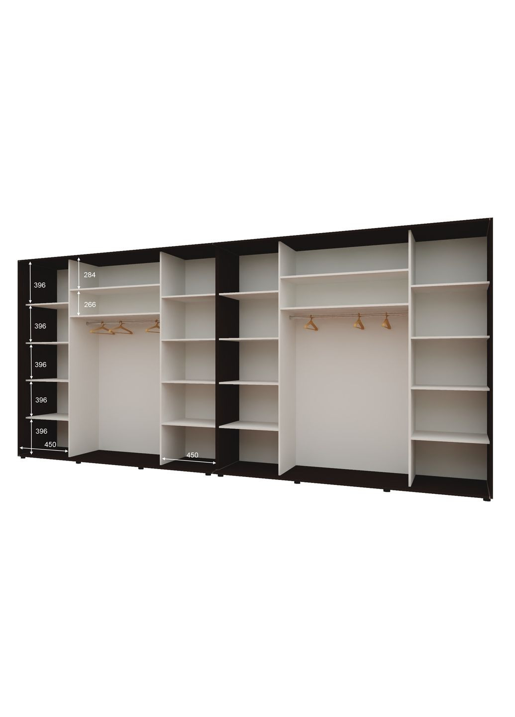 Шафа-купе шестидверна 480*60*210 см Графіт 6 дверей ДСП Максі Комфорт Меблі (360471437)