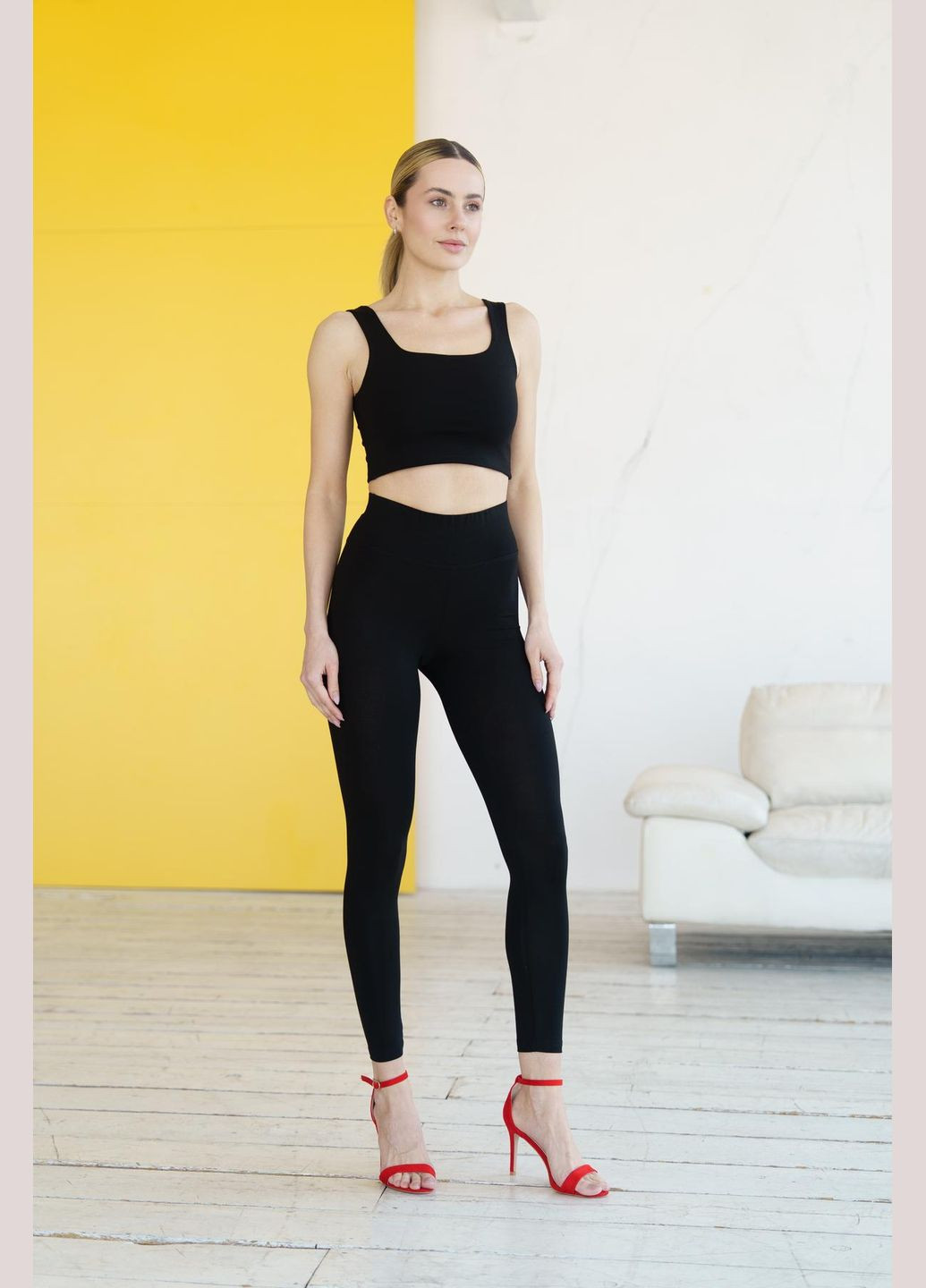 Комплект жiночий лосини + топ "Eva" чорний Intruder (329881027)