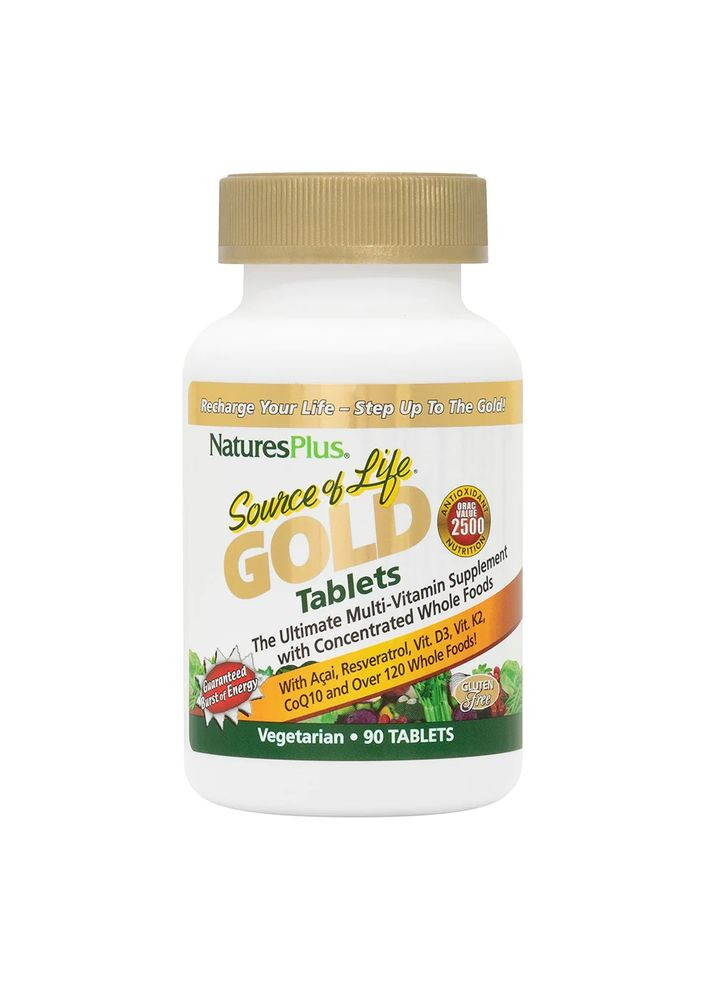 Вітаміни та мінерали Source of Life Gold, 90 таблеток Natures Plus (322293014)