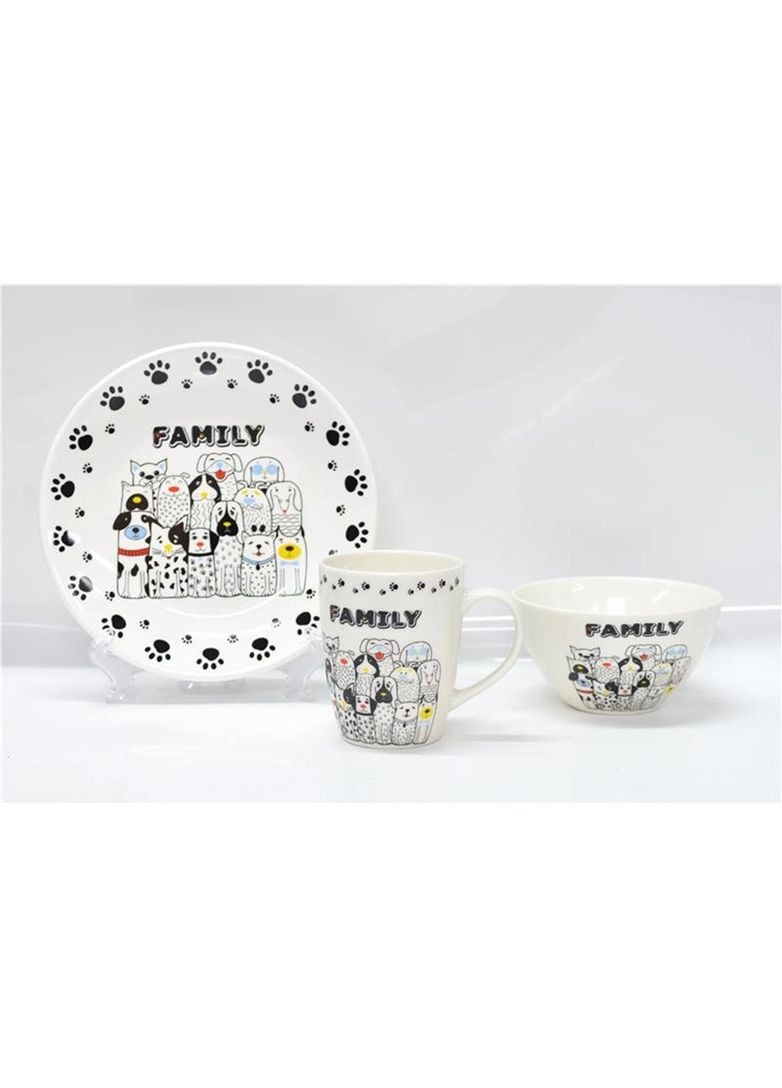 Набір дитячого посуду Family AR3457DS 3 предмети білий Ardesto (364957964)