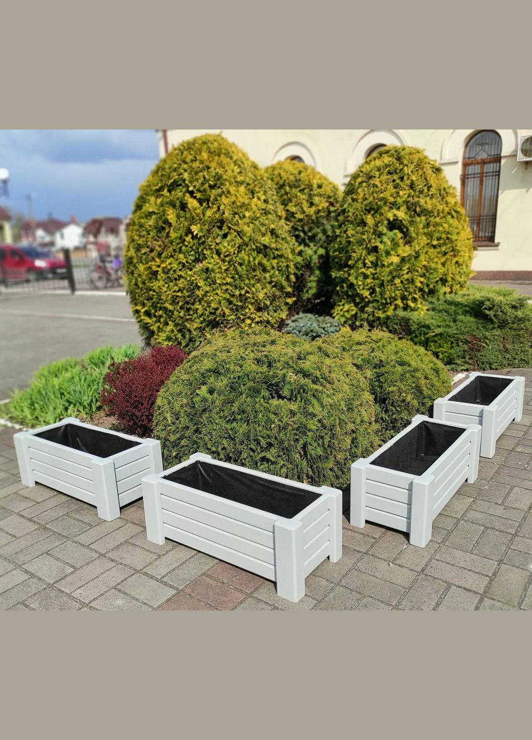 Вазони для літніх терас, садові вазони, кашпо для терас XRMASTER Millenium Білий No Brand (322427024)