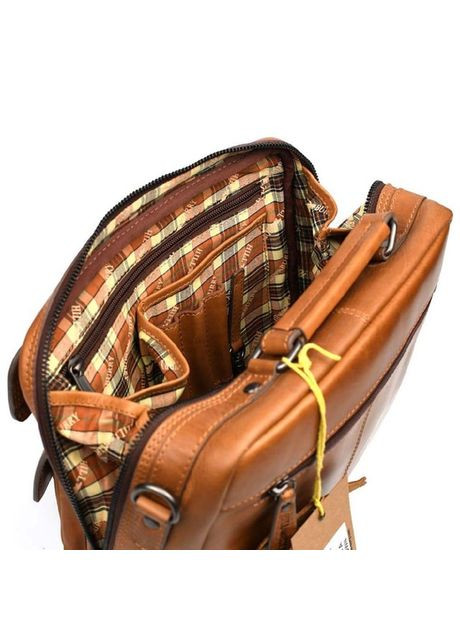 Сумка планшет через плечо мужская из натуральной кожи для телефона и для документов средняя Hill&Burry Коричневый 38080 HILL BURRY (355245056)