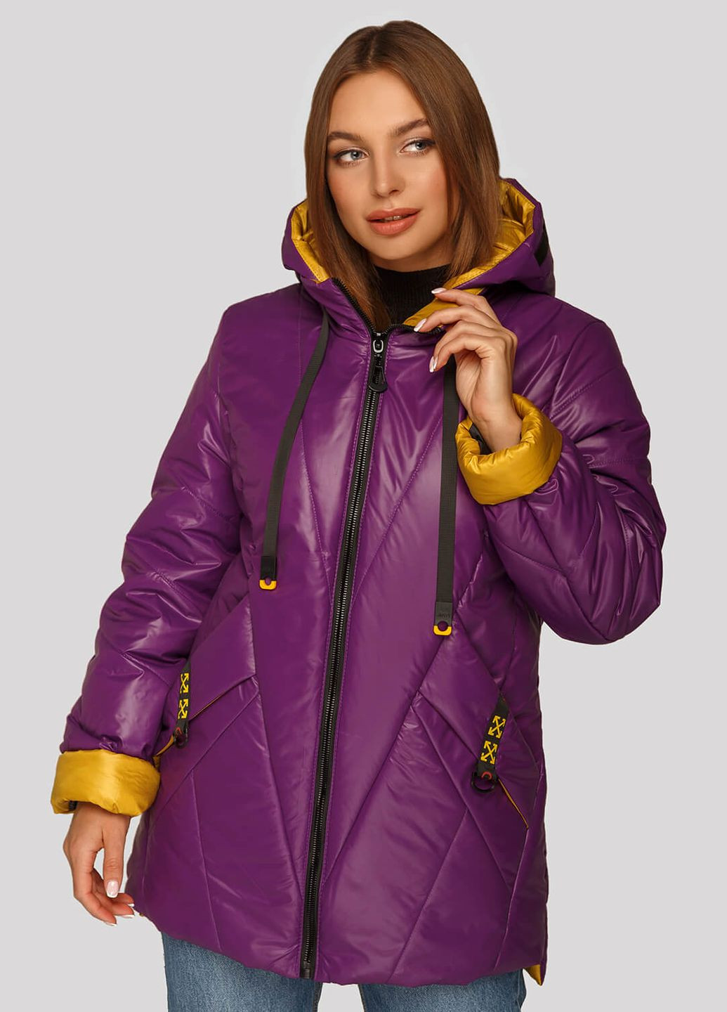 Фуксинова (колору Фукія) демісезонна куртка діана фуксія MioRichi