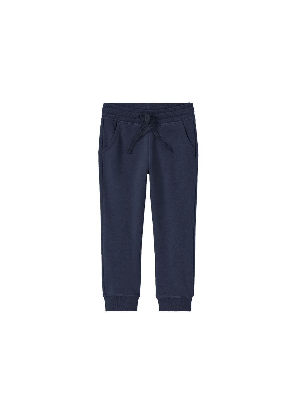 Спортивні штани джоггери двунитка для хлопчика 498018 темно-синій Lupilu (274529634)