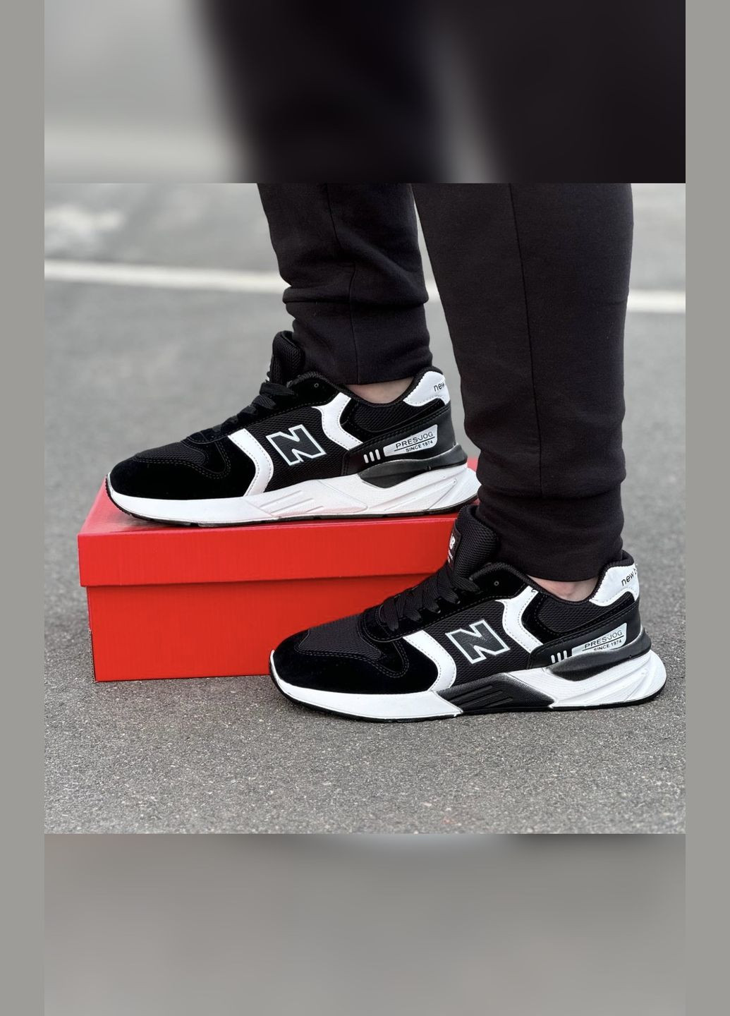 Черно-белые демисезонные мужские стильные кроссовки No Brand