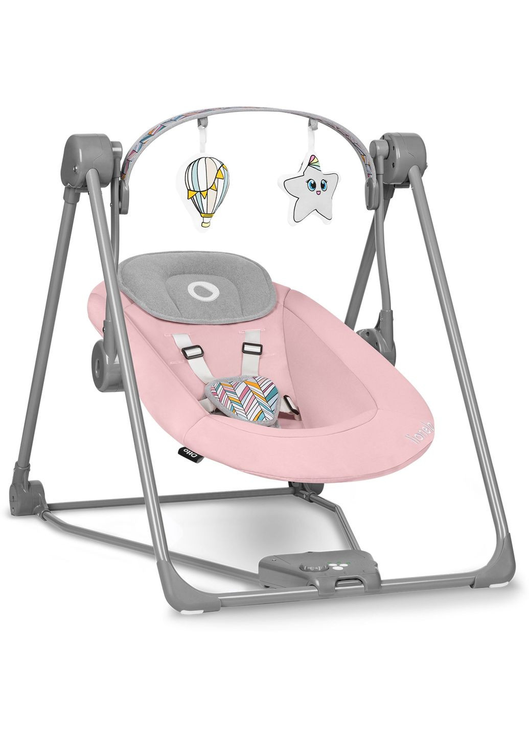 Кресло-качели Otto Pink Baby с игровой дугой, розовое () Lionelo LO-OTTO PINK BABY (328394148)