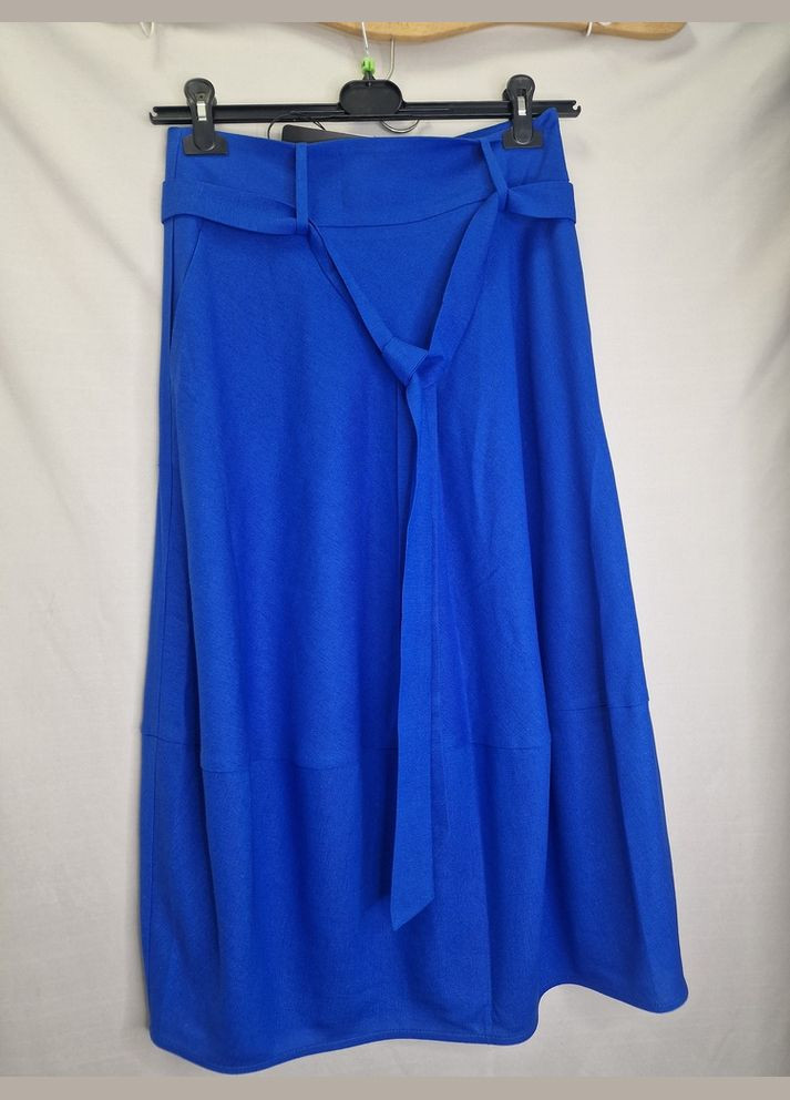 Синяя юбка льняная женская электрик миди mknk2001/1-1 Modna KAZKA