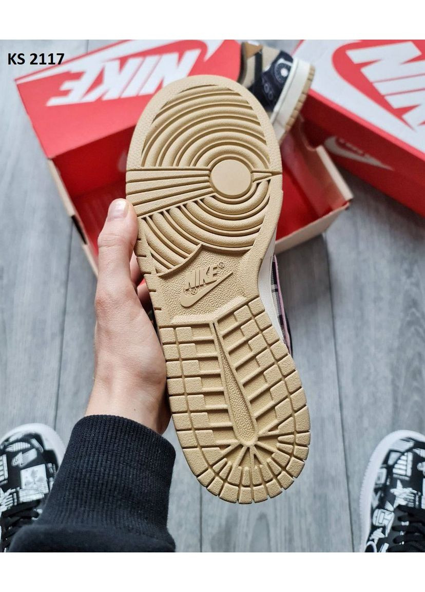 Комбіновані Осінні кросівки чоловічі nike sb dunk low travis scott cactus jack найк сб данк No Brand