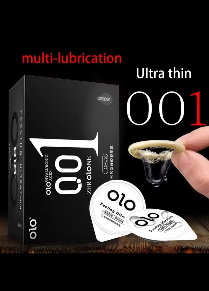 Презервативы мужские OLO Ultra Thin 3 шт с гиалуроновой кислотой 0,01 мм для продолжения акта и чувственности No Brand (339864373)