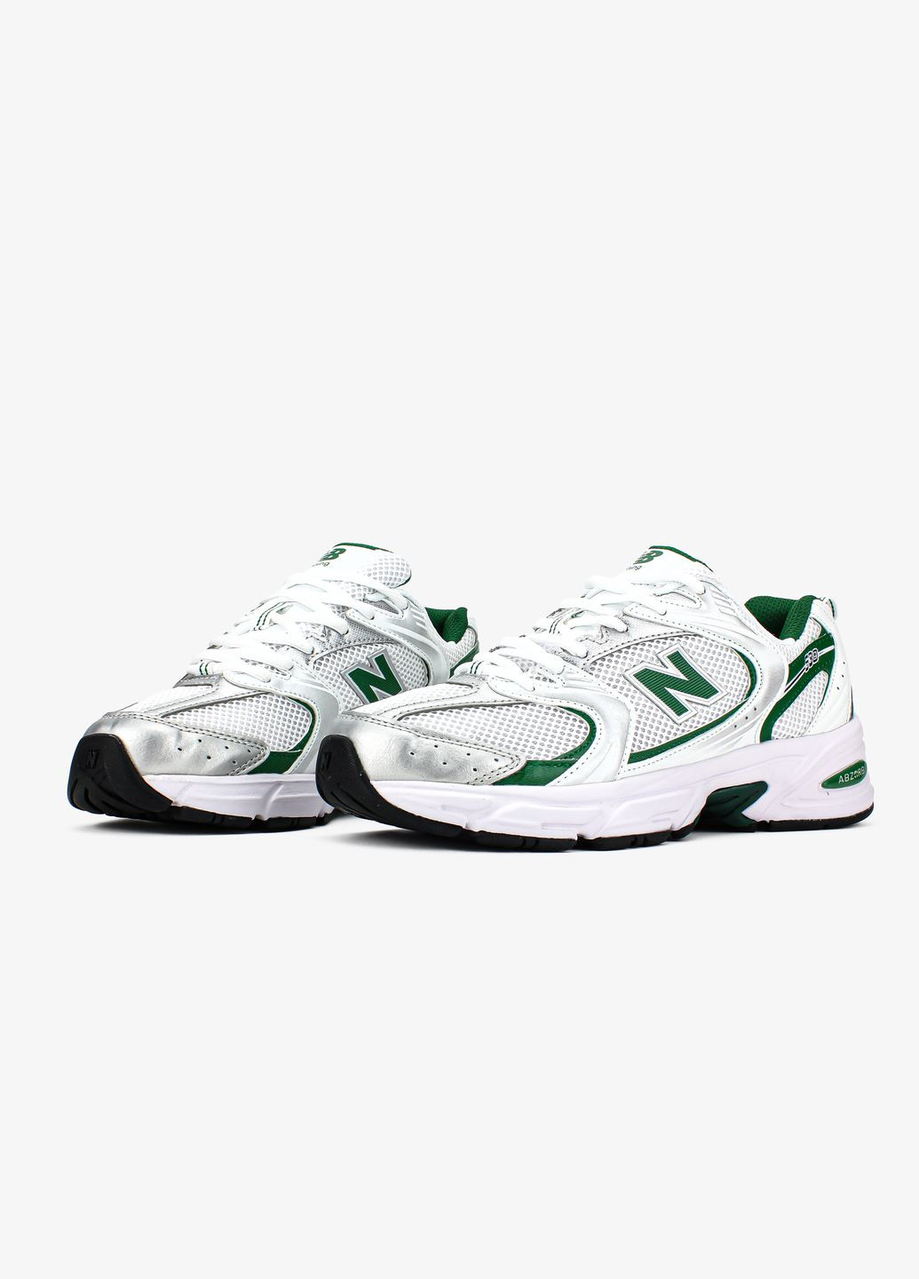 Кросівки жіночі і чоловічі New Balance 530 white green | Нью Беланс 530 білі зелені No Brand білі всесезони (313653559)
