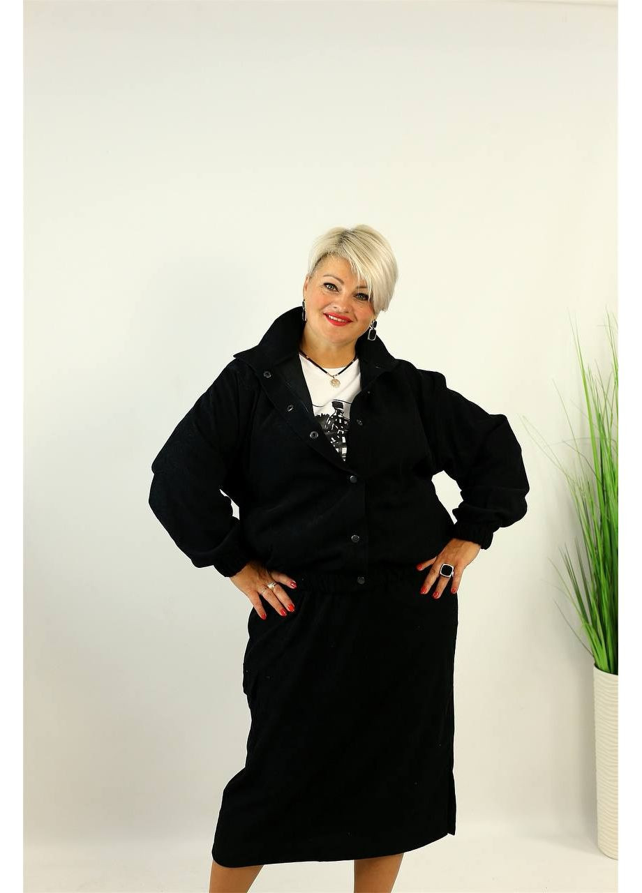 Женский костюм юбка+бомбер Батал Style Point (357238156)