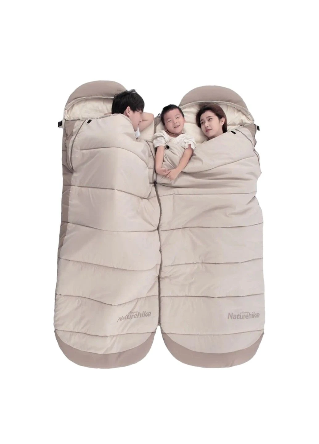 Спальний мішок з капюшоном Naturehike B400 NH21MSD11 (220 х 85см) Бежевий No Brand (332635292)