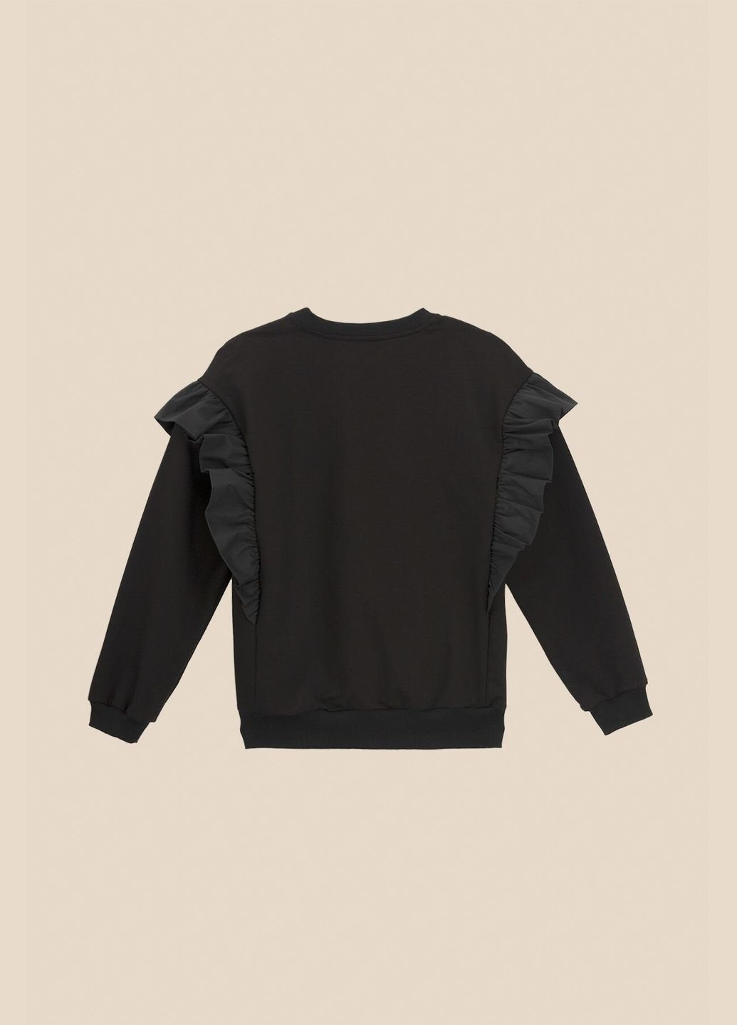 LAWA світшот однотонний для дівчинки gtc02310 152 см shop (2000991016200) однотонний чорний повсякденний бавовна, поліестер, лайкра