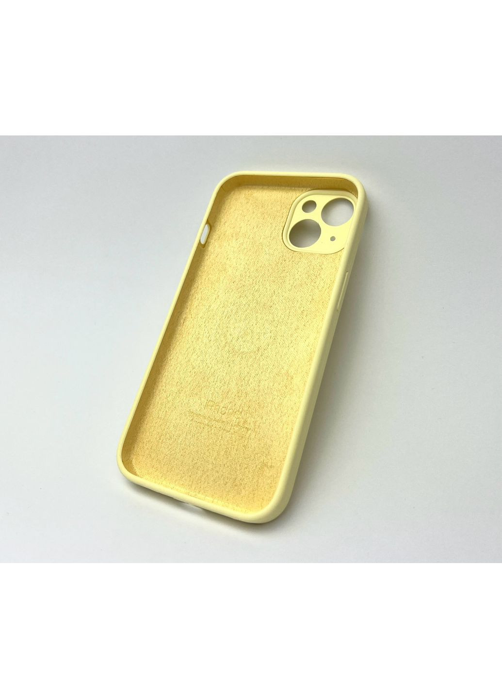 Чехол на айфон 13 Silicone case для 13 full camera силиконовая микрофибра / Yellow No Brand (369137111)