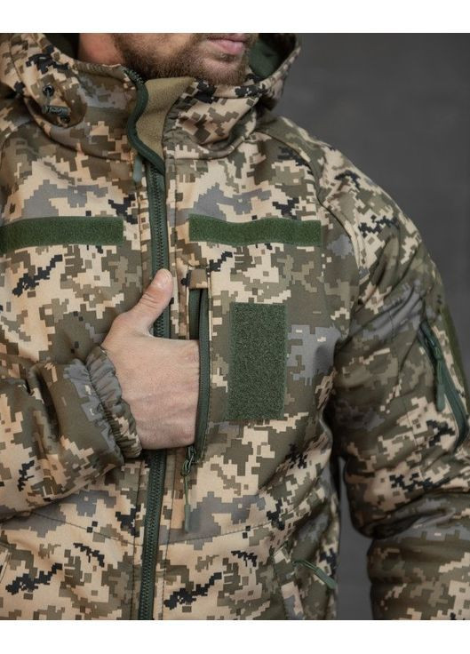 Армійський чоловічий зимовий костюм SoftShell піксель Freedom