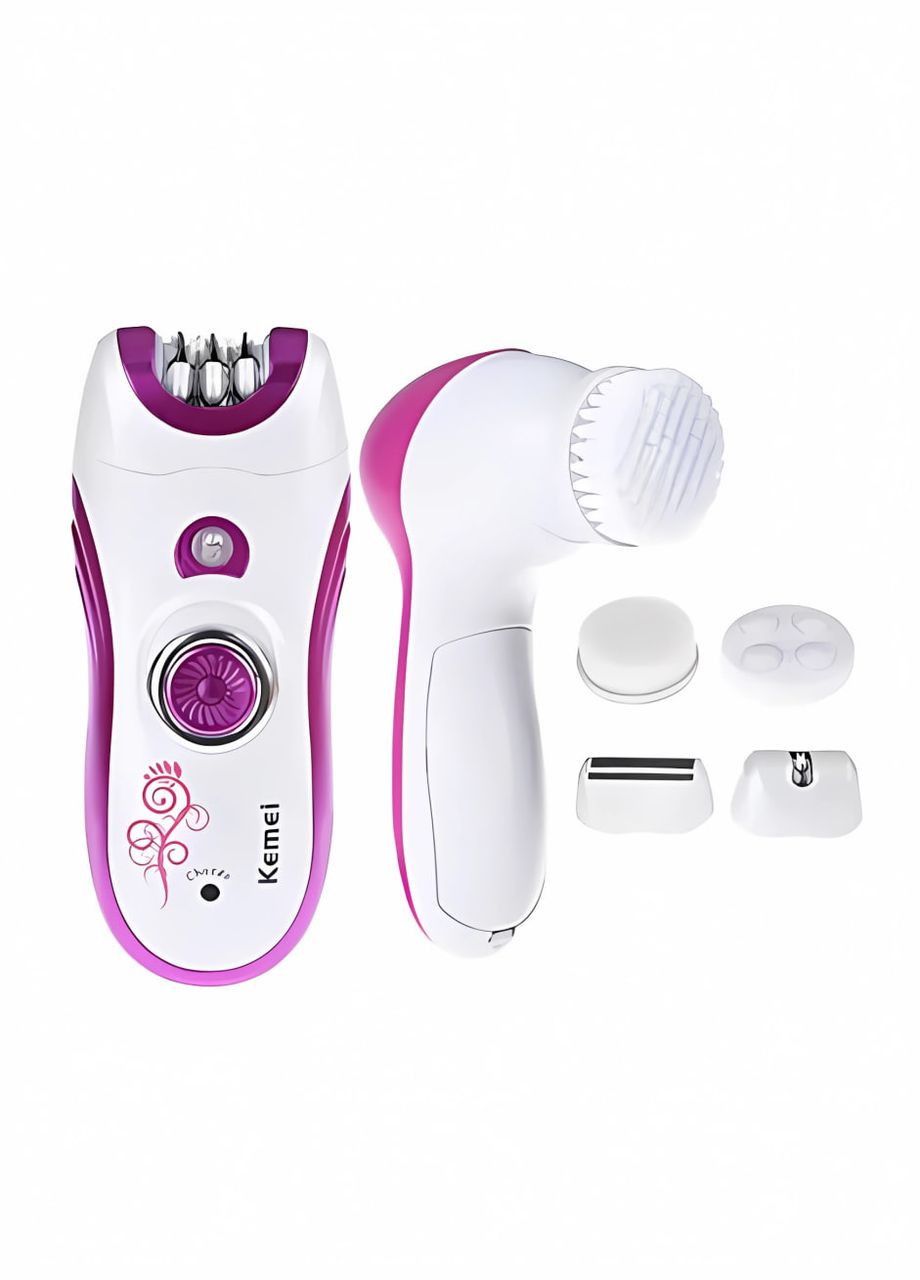 Епілятор пінцетний жіночий 6 в 1 KM-3066 акумуляторний для ніг, рук, лінія бікіні, пахви Kemei (325684026)
