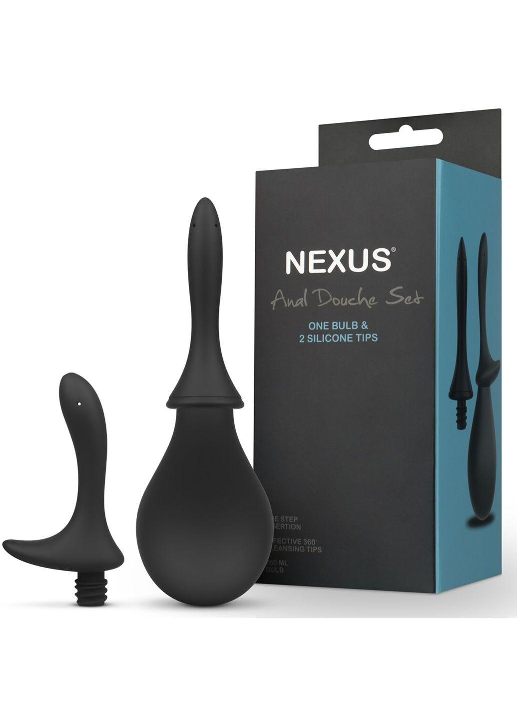 Анальний душ із двома насадками ANAL DOUCHE SET 250 ml Nexus (297587496)