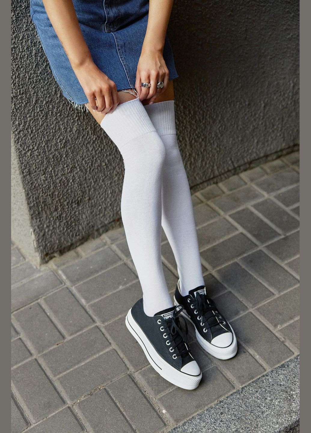 Білі панчохи з бавовни SOX (311512157)