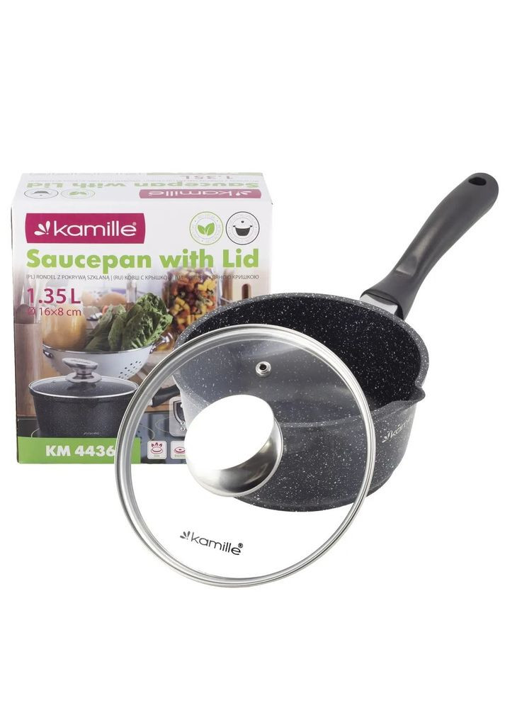 Ковш с крышкой 1,35л KM4436 Kamille (316625998)