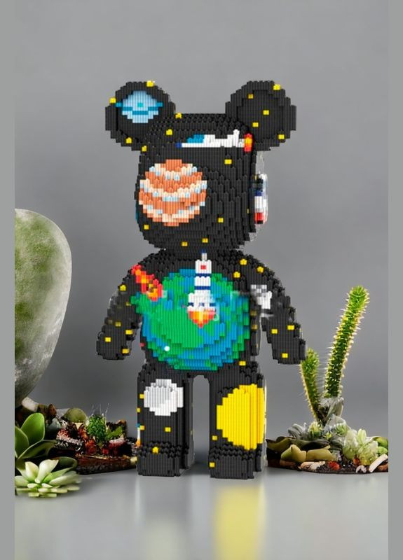 Конструктор для взрослых и детей Magic Blocks "Космос" на 3031 деталь. Мишка Bearbrick 40,5 см Limo Toy (281080013)